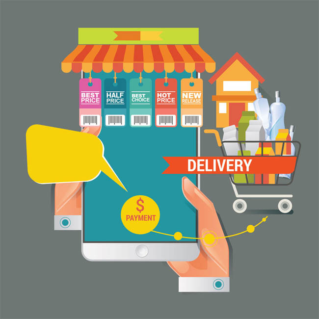 互聯(lián)網(wǎng)新零售店鋪創(chuàng)意設計 矢量素材賦能零售革新